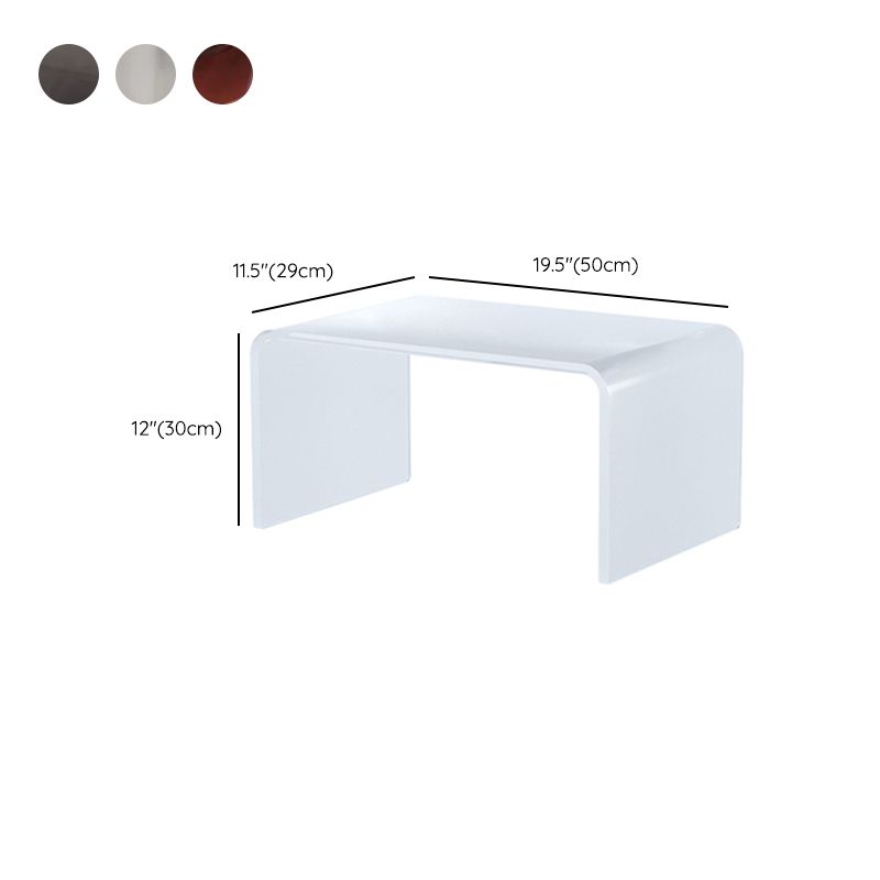 Luxurious Sled Side Table Rectangular Acrylic End Table Stand