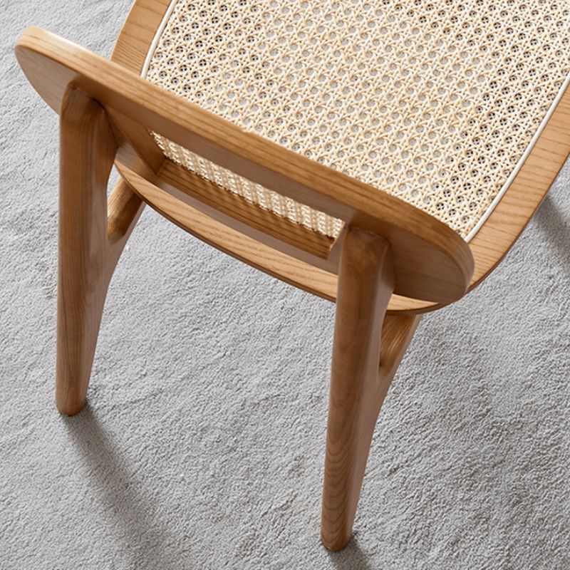 Chaise en bois de frêne de style contemporain, chaises de cuisine à manger et dos ouvert