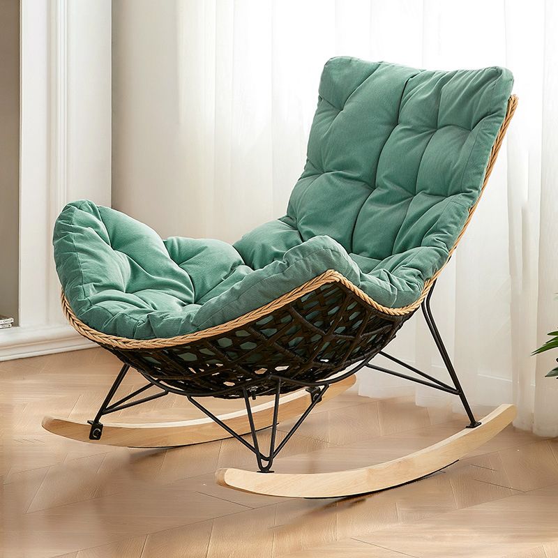 Modern Rocking Chair Stain Resistant Textured Rocker Chair for Living Room