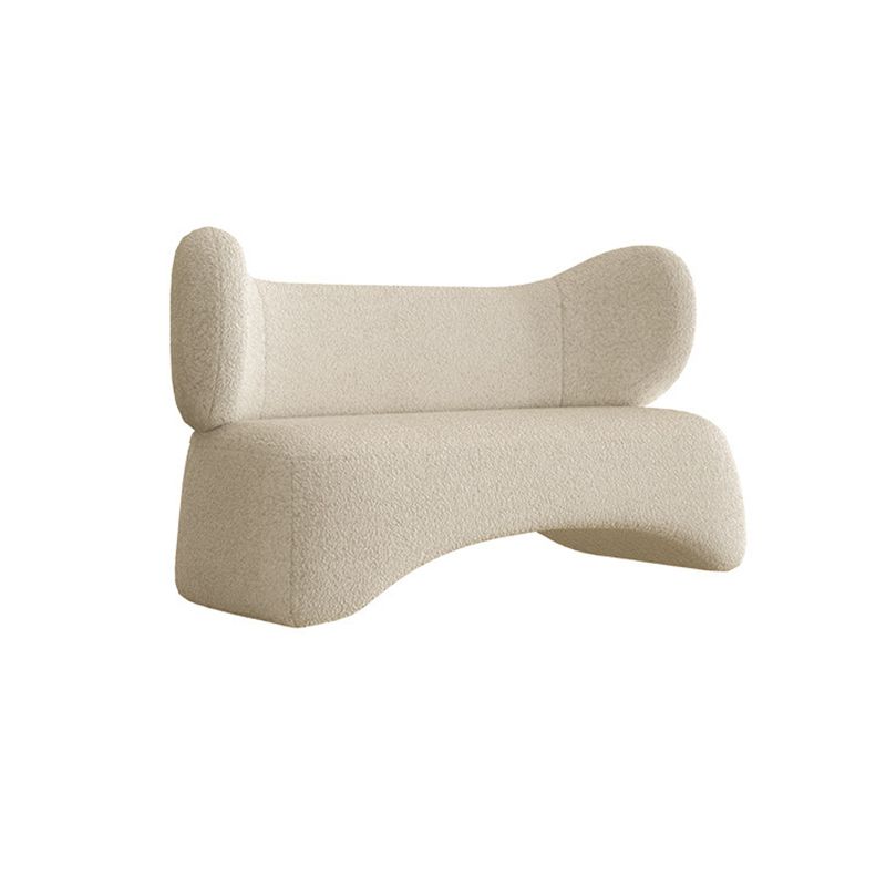 Contemporary Fabric Standard Settee Tight Back Tuxedo Arm Sofa