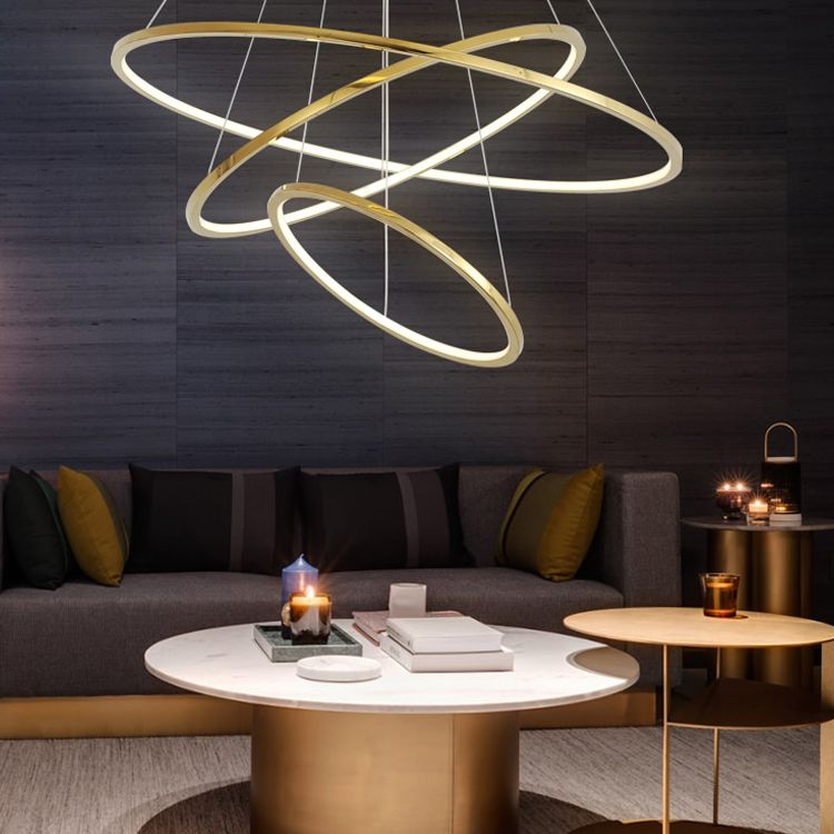 Modern Farmhouse Chandelier Multiple Rings Chandelier Lighting Fixtures