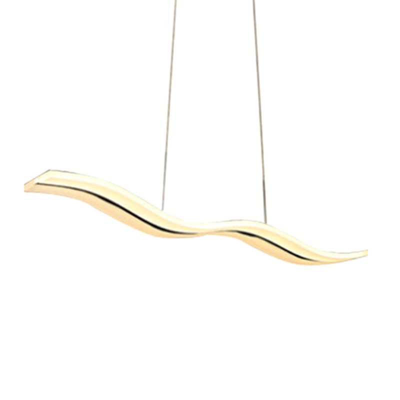 Modern Minimalist LED Island Pendant Lighting Wave Acrylic Island Ceiling Light for Living Room