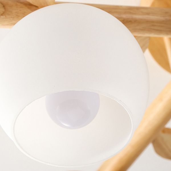 Contemporary Wood Ceiling Light Flush Mount Lighting for Bedroom