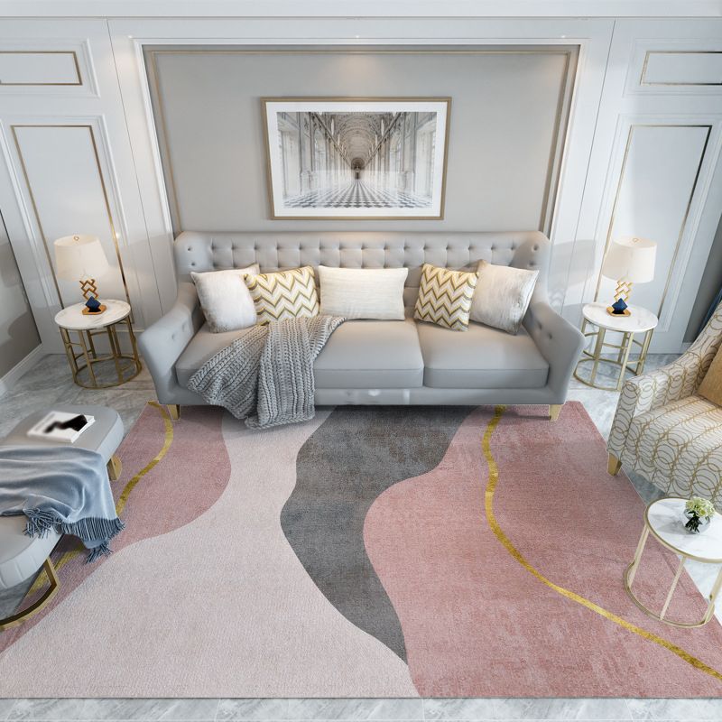 Fancy Modern Rug Blue Fish Indoor Rug Non-Slip Backing Rug for Drawing Room