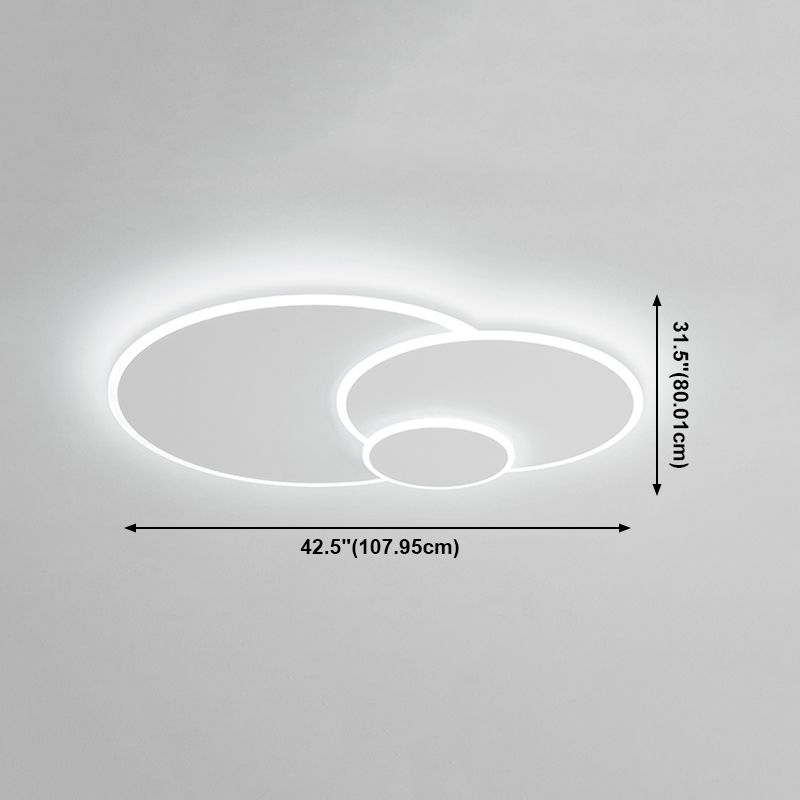 White LED Ceiling Mounted Light Multi-head Flush Mount Ceiling Lighting for Living Room