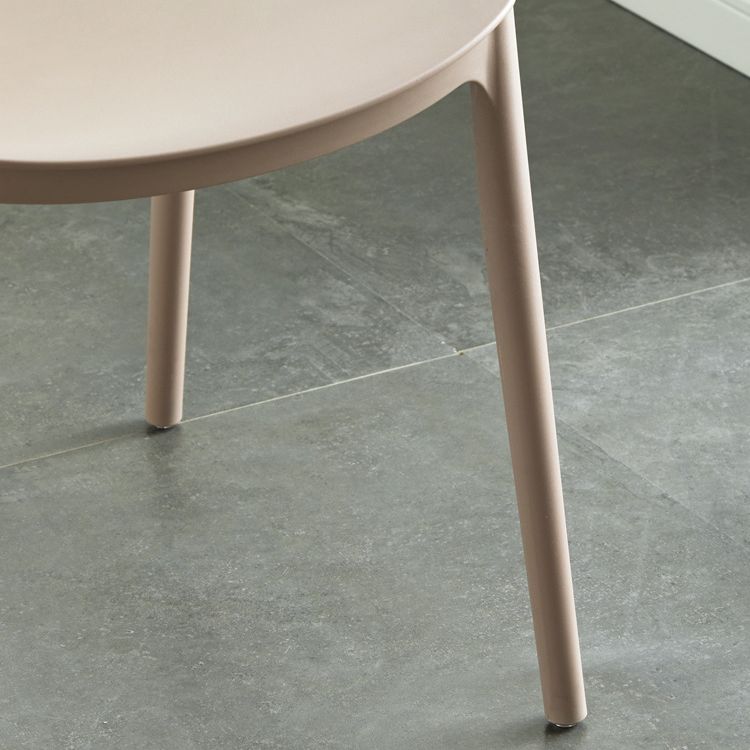 European Glam Style Plastic Chair Kitchen Dining Room Open Back Side Chairs