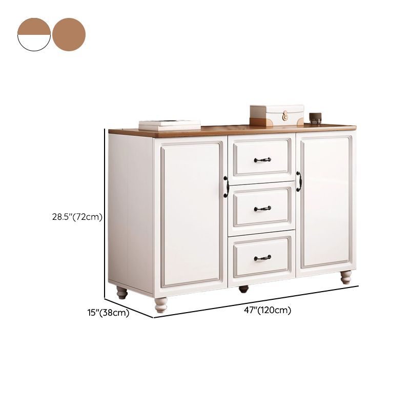 American Traditional Combo Dresser Wood Storage Chest with Drawers for Bedroom