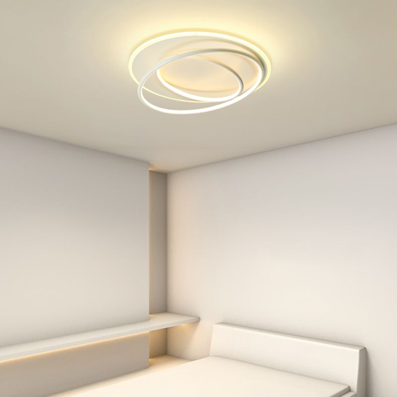 Linear Iron LED Flush Mount Modern Style 3-Light Ceiling Light Fixture for Bedroom