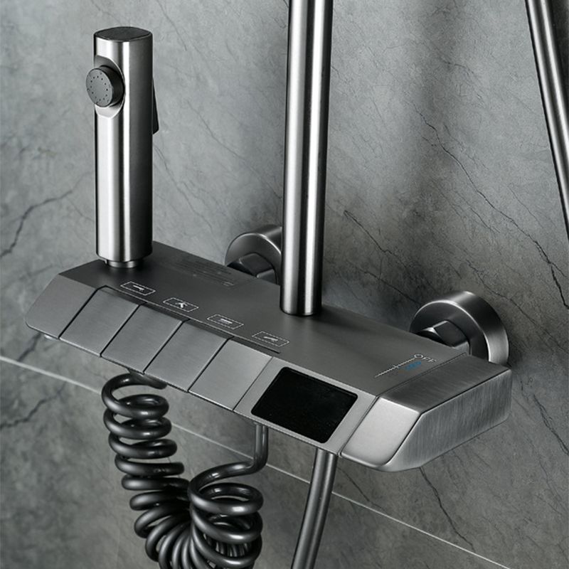 Wall Mounted Modern Square Metal  Shower Brass Shower Head Shower Faucet