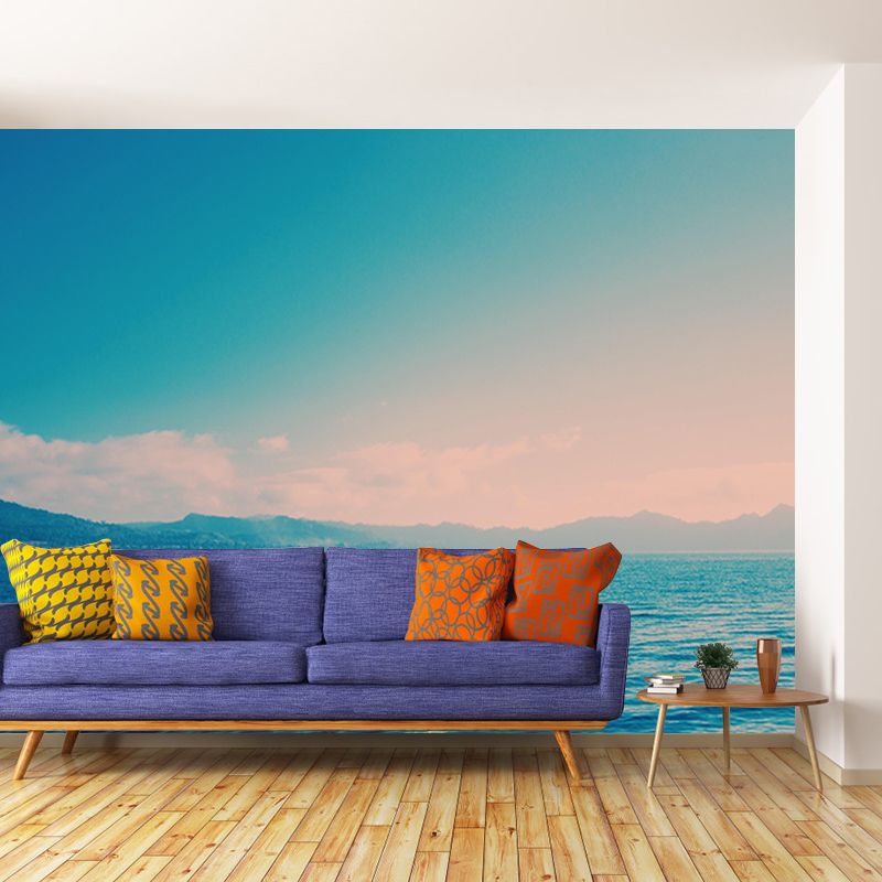 Oversized Sea Mural Wallpaper Photography Horizontal Wall Decor for Home