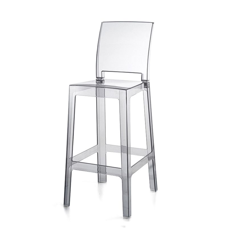 Industrial Style Plasticr Bar-stool Square Seat Counter Bar Stool with Plastic Legs