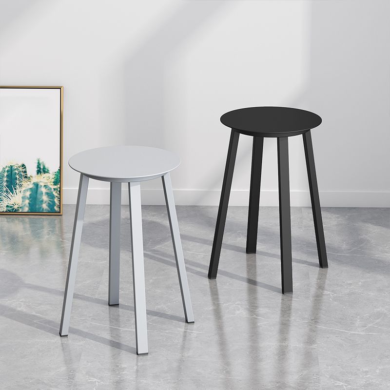 Modern Design Backless Swivel Barstools for Home Armless Stools with Metal Base