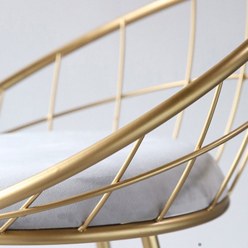 Contemporary Low Back Bar Stools Metal Barstool with Cushion for Bar