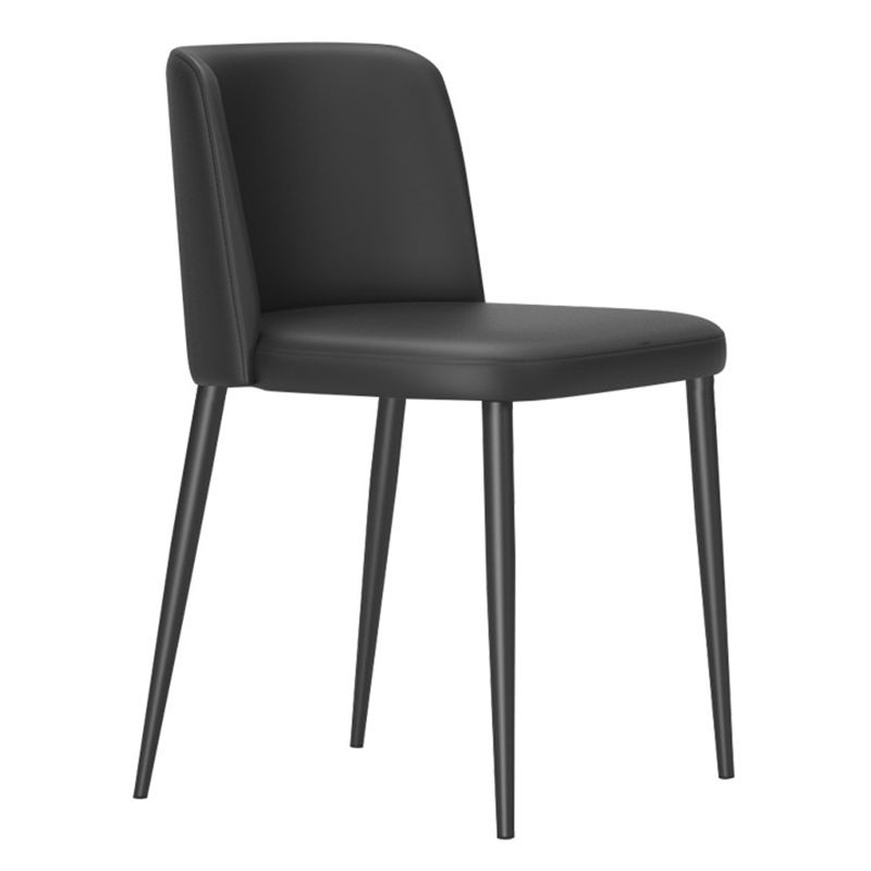 Home Scandinavian Side Chair Parsons Back Metal Upholstered Dining Room Chair