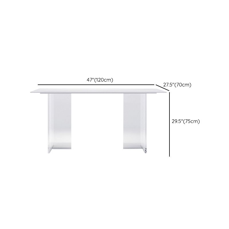 Modern 1/4/5/7 Pieces Dining Table Rectangle Stone Furniture in White