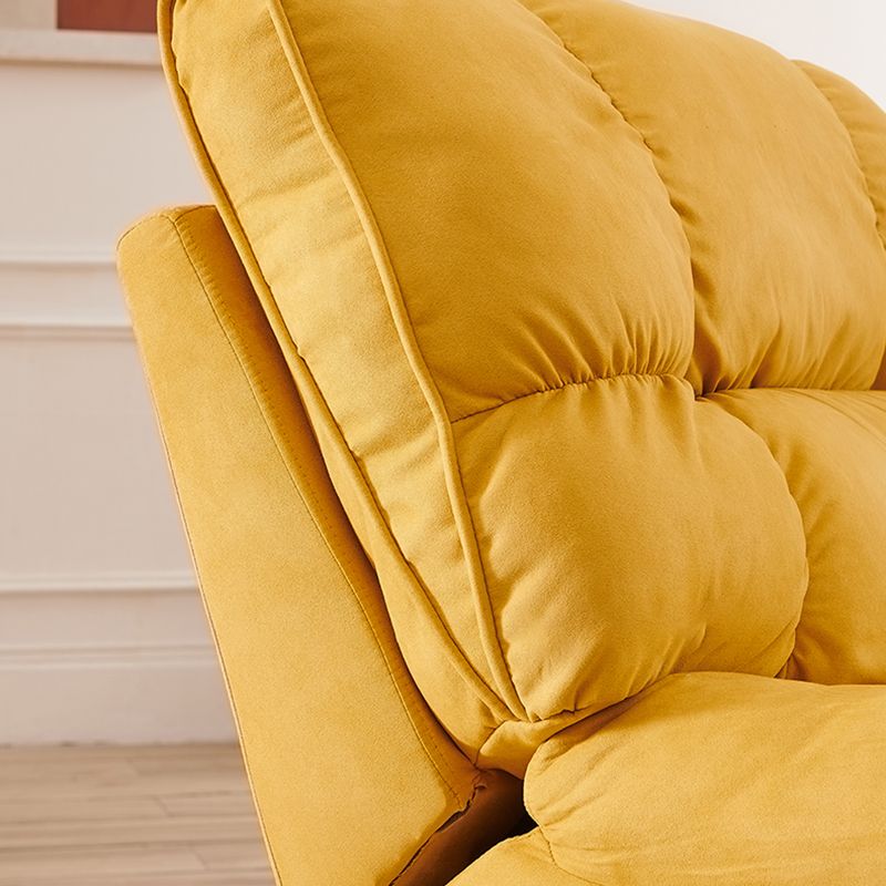 Velvet Recliner Chair Solid Color Standard Recliner with Position Lock