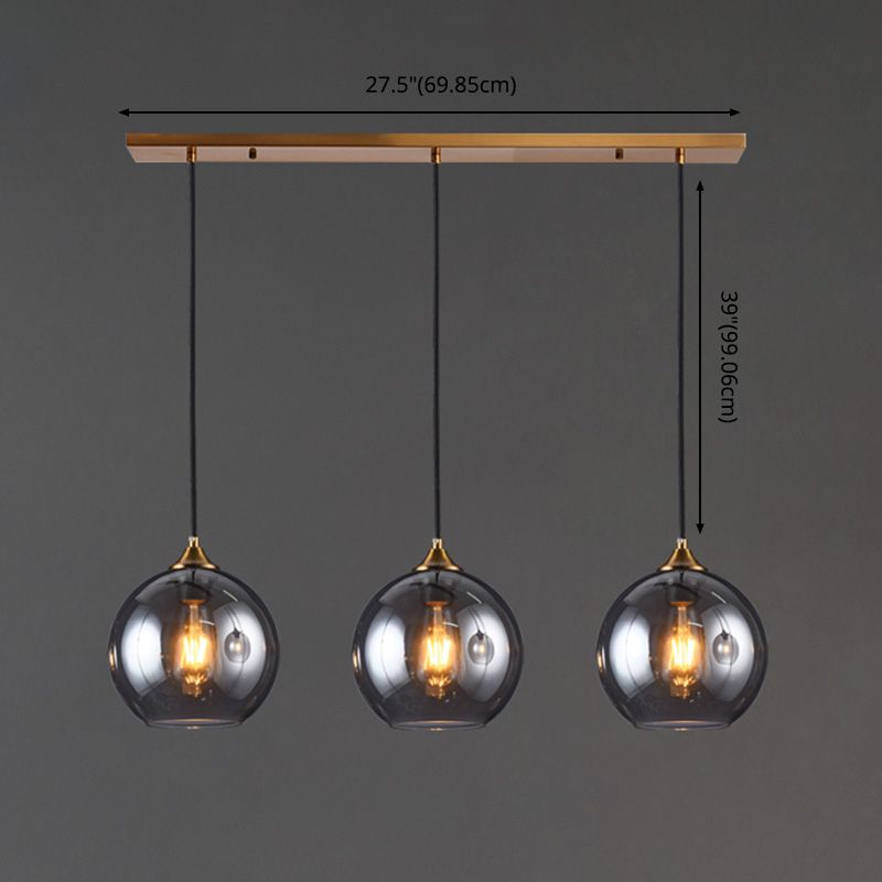 Funzione per illuminazione a sospensione a sospensione in stile moderno sala da pranzo in vetro luce a sospensione.