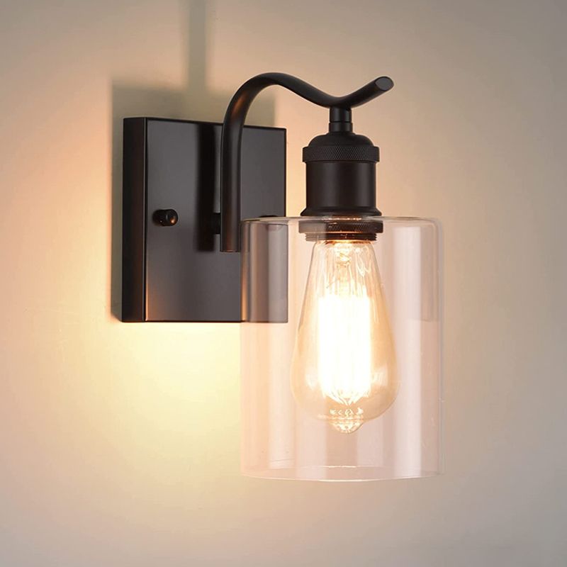 Industrial Style Metal Vanity Light Cylinder Shape Vanity Lamp for Shower Room