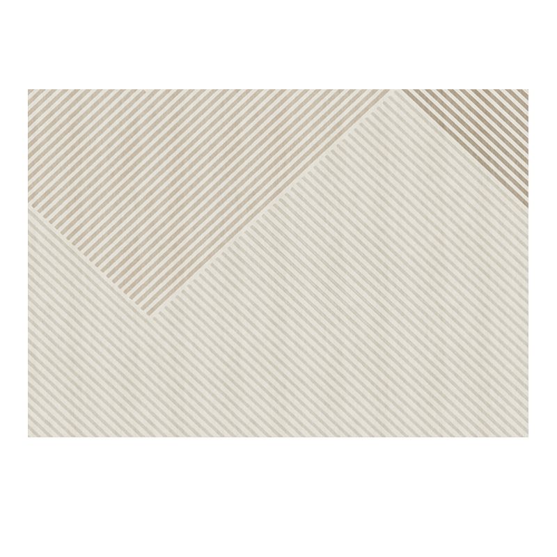 Khaki Modern Area Rug Stripe Pattern Polyester Area Carpet Anti-Slip Washable Rug for Home Decor