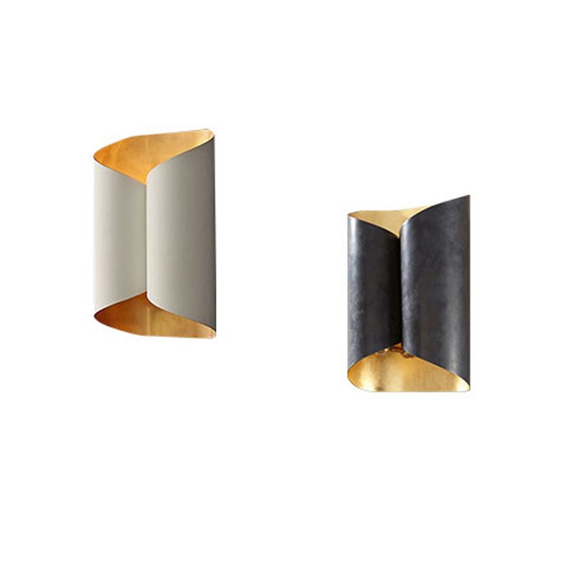 Modern Style Geometry Shape Wall Sconce Metal 2 Lights Sconces for Bedroom