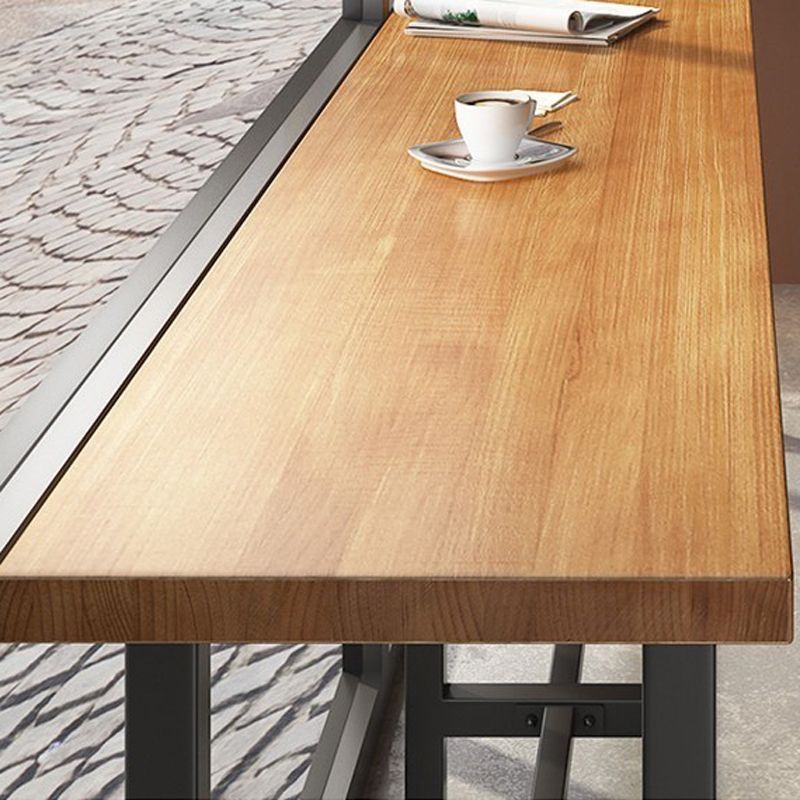 Modern 1/7 Pieces Bar Table Set Rectangle Wood Counter Table with for Milk Tea Shop