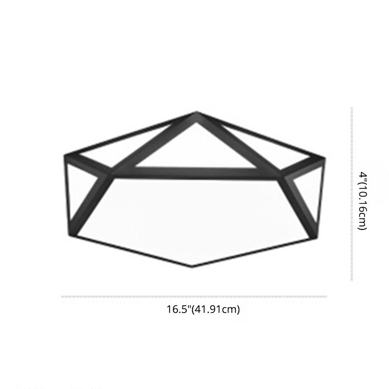 Nordic Style Flush Mount Ceiling Lamp Diamond Shape LED Flush Mount Lighting for Bedroom