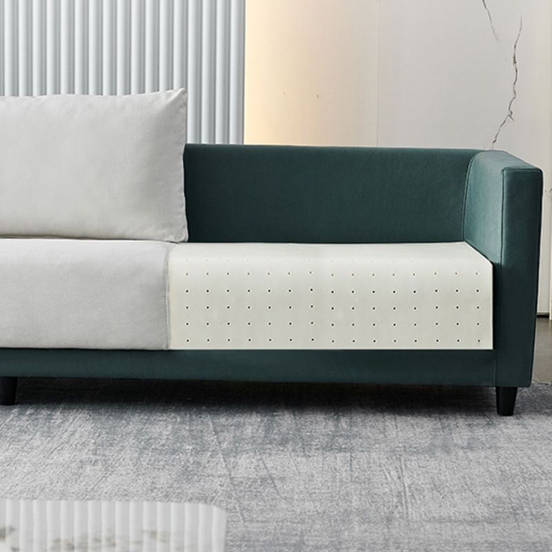 Mid-Century Modern Faux Leather Loose Back Seating Hair Pin Legs Sofa for Living Room