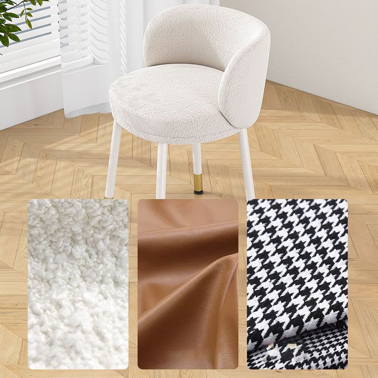 Scandinavian Upholstered Dining Chairs Armless Solid Back Chair