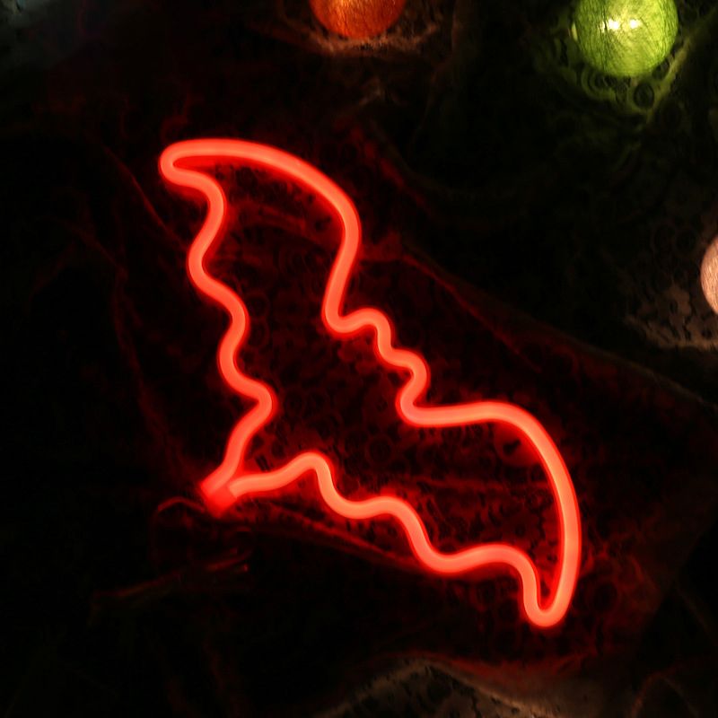 Iluminación nocturna usb en forma de murciélago blanca batería de plástico contemporánea lámpara de noche de noche