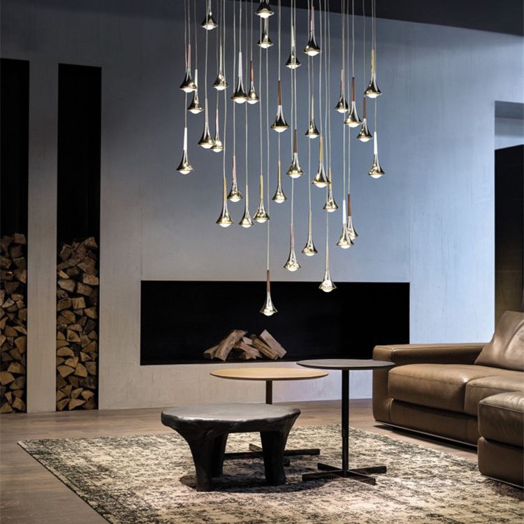 Raindrop LED Pendant Light Minimalist Aesthetic Acrylic Dining Room Suspension Lamp