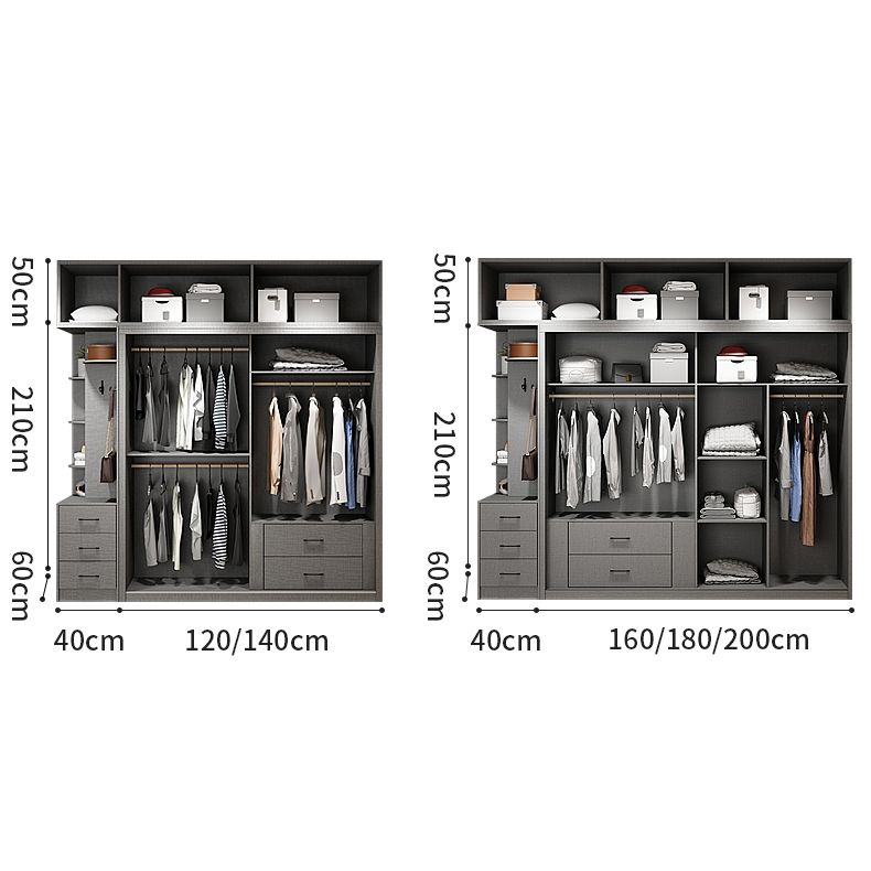 Modern Style Wooden Wardrobe White Colour Wardrobe Closet with Sliding Door
