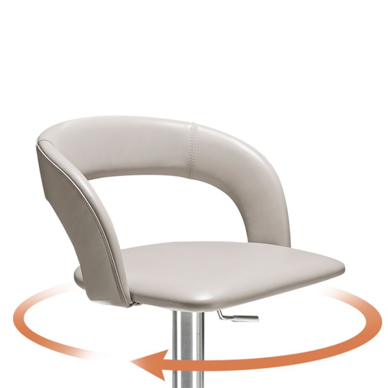 Leather Bar Stool Low Back Counter Stool for Bristol with Swivel