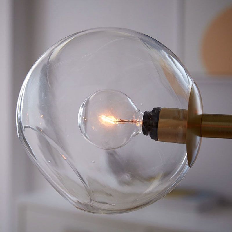 Contemporary Style Spherical Island Lights Clear Glass 8-Light Island Pendant Lights