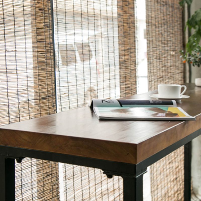 Contemporary Bar Table Set 1/5/7 Pieces Rectangle Solid Wood Counter Table Set