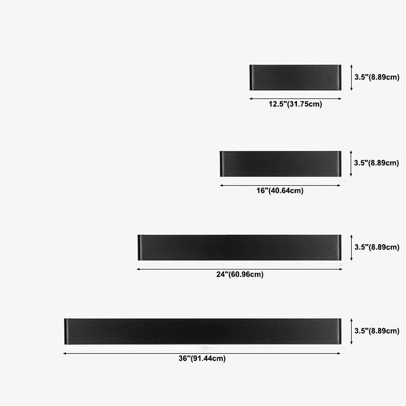 1 Light Metal Wall Sconce Modern Style Linear Shade Wall Mounted Lighting