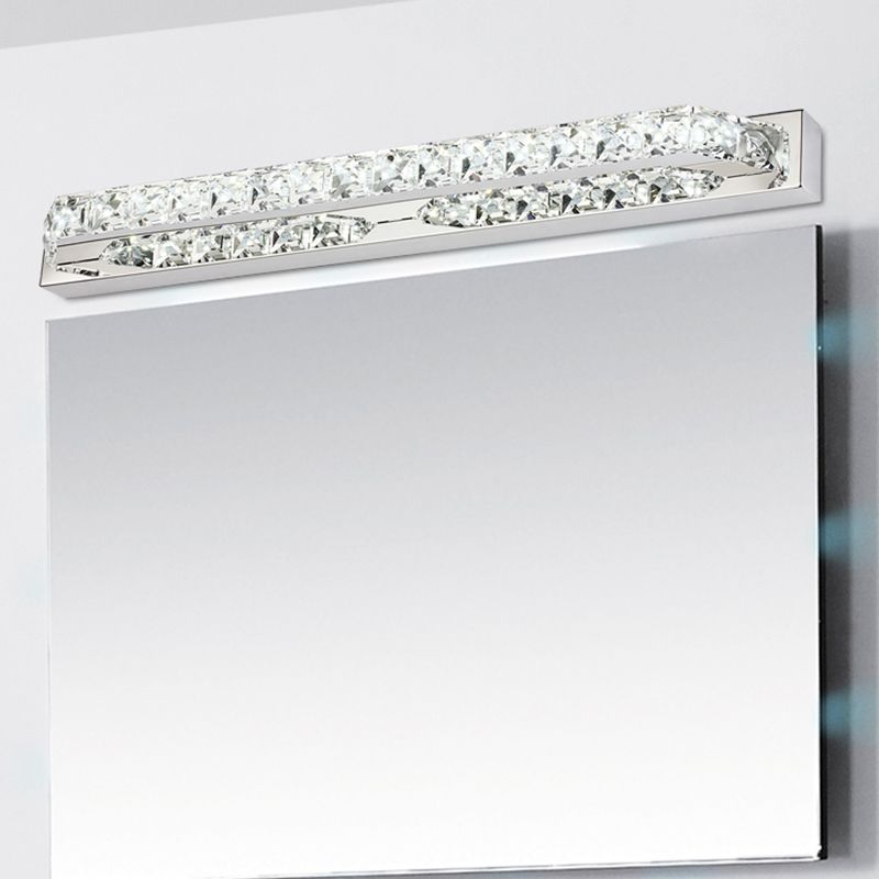 Forma lineal estilo contemporáneo tocador de tocador 1 luz de espejo LED de luz para baño