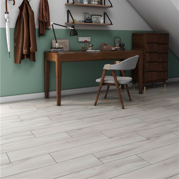 Rectangle Wooden Effect Floor Tile Straight Edge Scratch Resistant Floor Tile