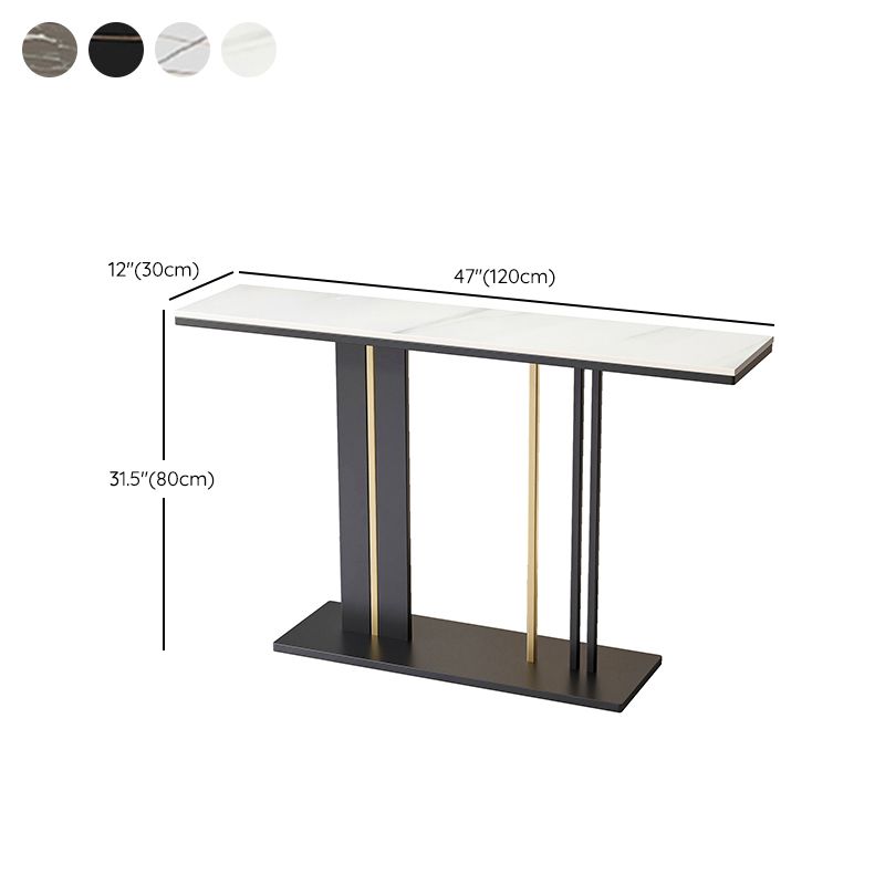 Modern 31.5" Tall Console Table Marble Rectangle Console Table