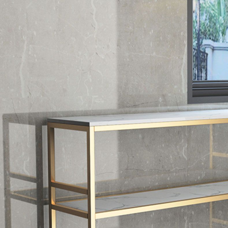 Home Dining Kitchen Island Table Modern Rectangle Shape Prep Table