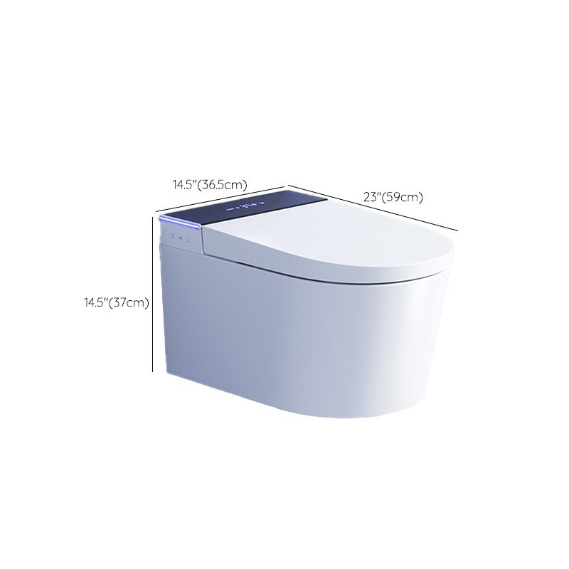 Contemporary Elongated Wall Mounted Bidet Heated Seat Wall Hung Toilet Set