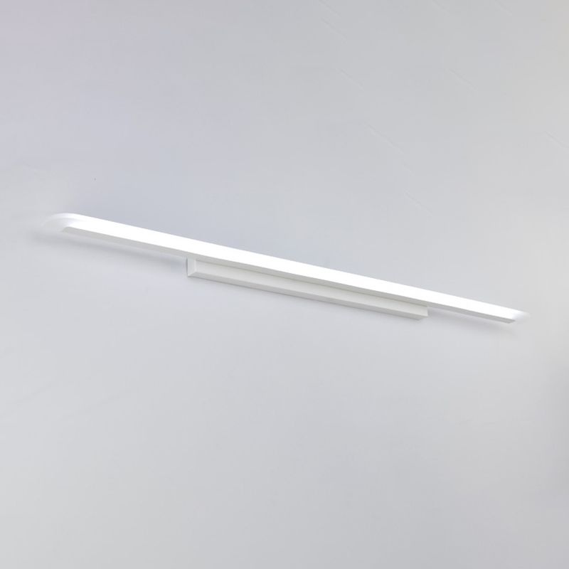 1 Light Linear Vanity Lighting Fixtures Modern Style Metal LED Mirror Lights in White