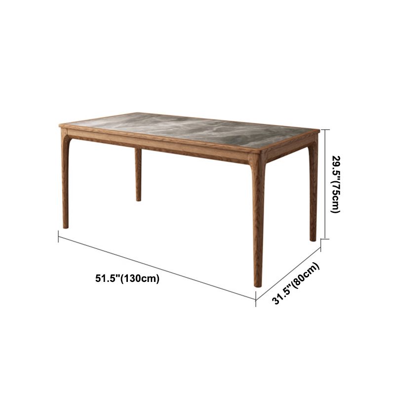 Industrieel grijs gesinterde stenen tafel standaard keuken eettafel met 4 potenbasis