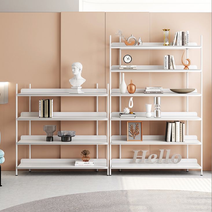 Contemporary Metal Etagere Bookshelf Open Office and Living Room Bookcase