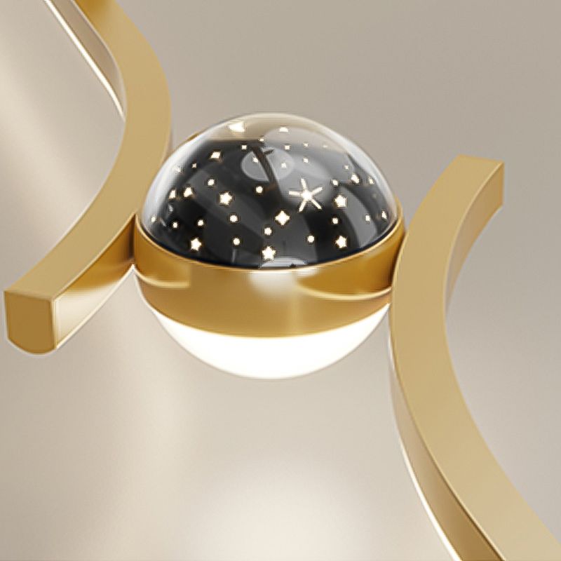 Modern Aluminum Chandelier Lamp Linear LED Island Pendant for Dining Room