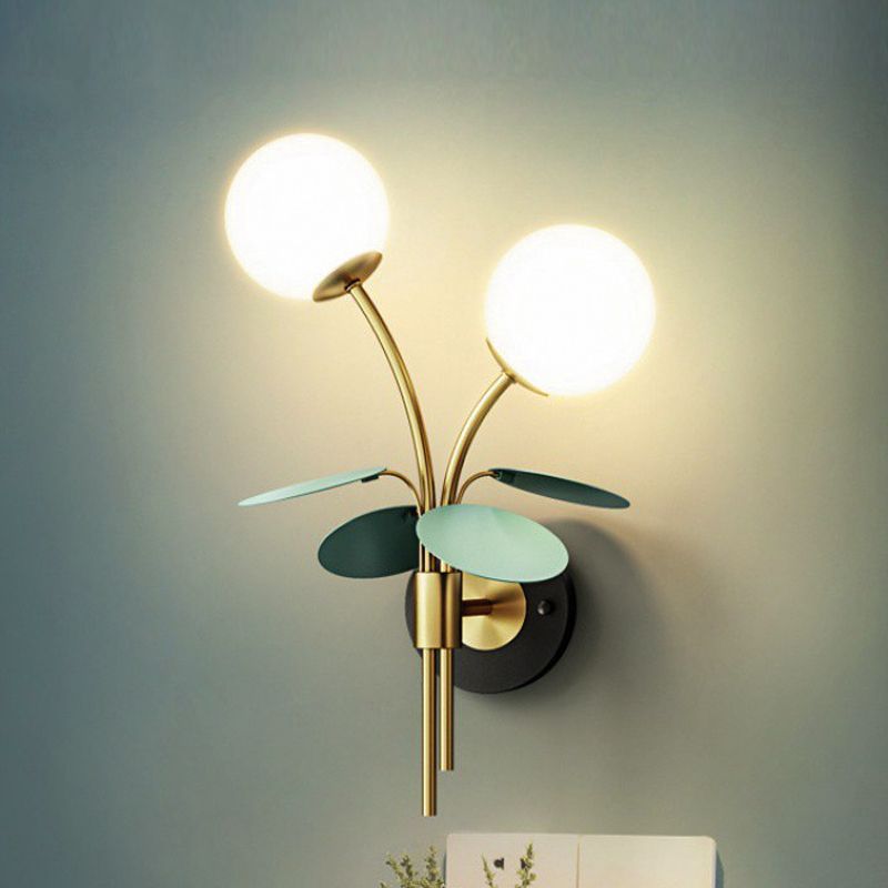 Glass Ball Wall Lighting Modern Style Multi Lights Wall Lighting Fixtures