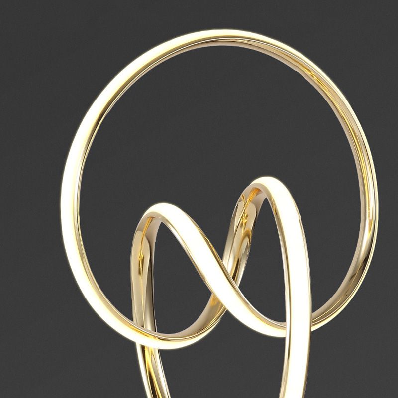 Lampada da tavolo da tavolo lineare 1 leggera lampade da tavolo da notte in metallo contemporaneo in oro