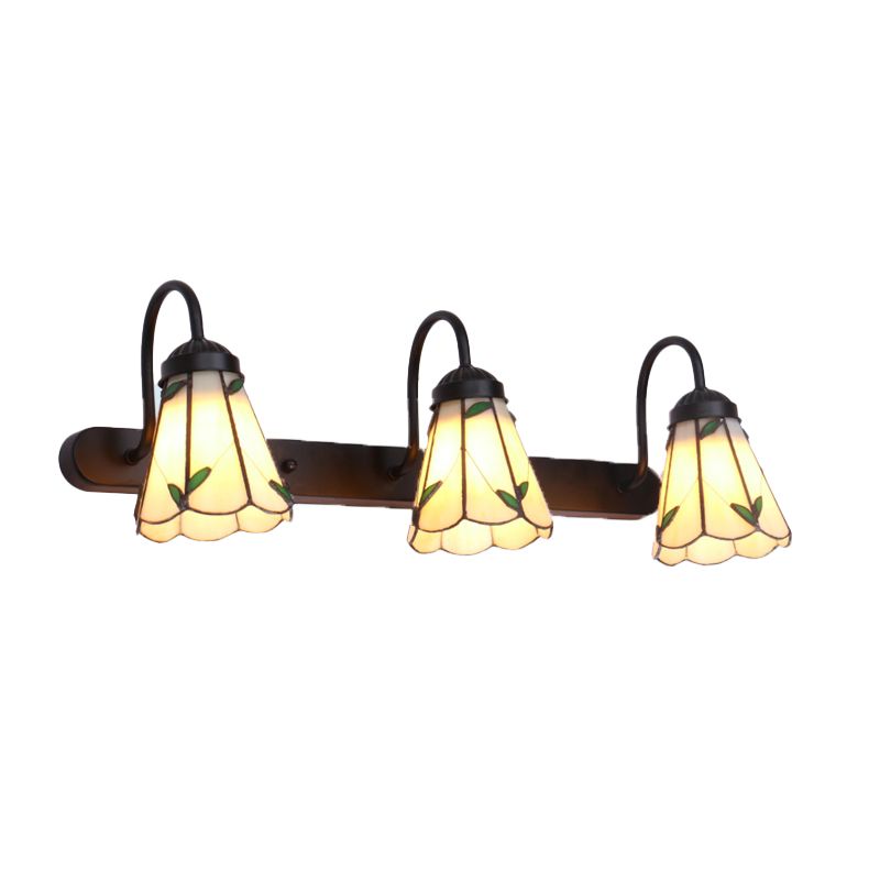 Handcrafted Art Glass Wall Lamp Tiffany Bell Shaped Bathroom Vanity Light