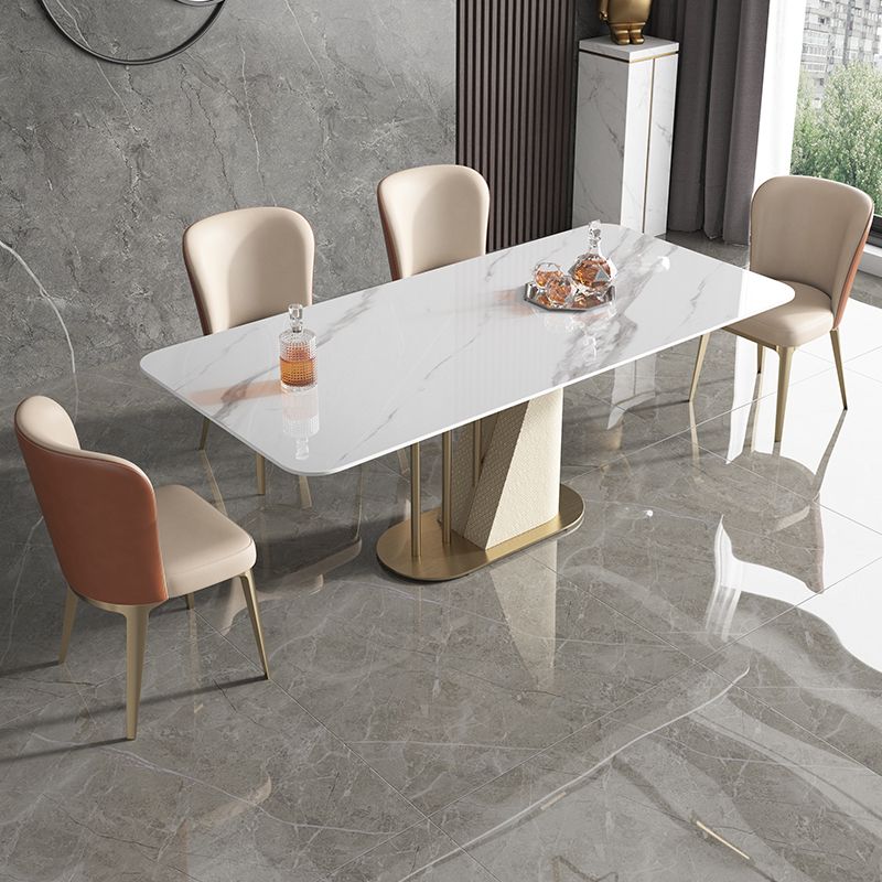 Designer Style Sintered Stone Dining Set Rectangle 1/3/4/5/7 Pieces Table with Chairs