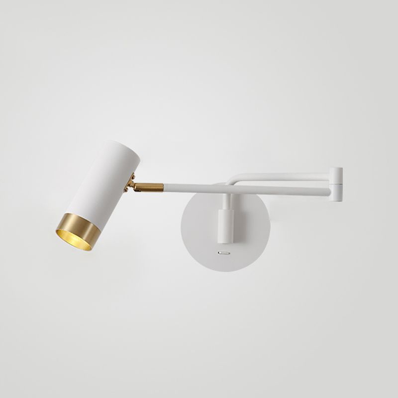 Modern Creative Single Wall Lamp Electroplate Iron Extendable Wall Light for Interior Spaces