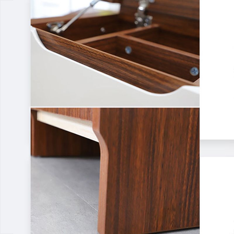 Contemporary Wooden Storage Chest Vertical Bedroom Chest with Drawers